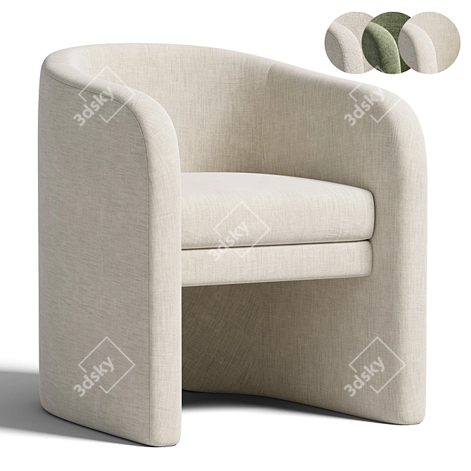 Modern Comfort Mairo Armchair 3D model image 1