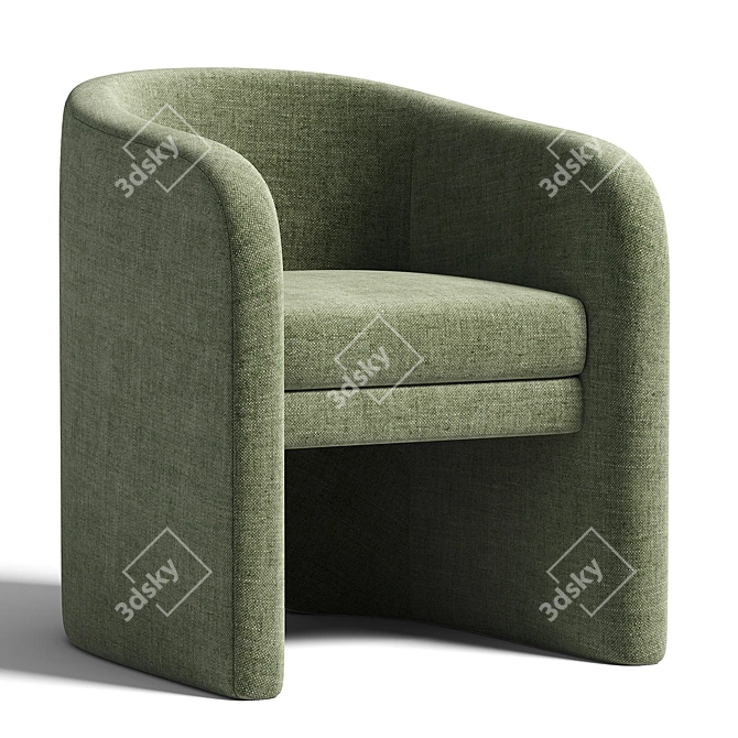 Modern Comfort Mairo Armchair 3D model image 2