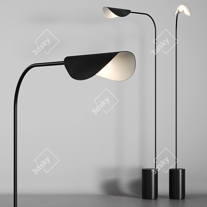 Minimalist Zen-Style Floor Lamp 3D model image 5