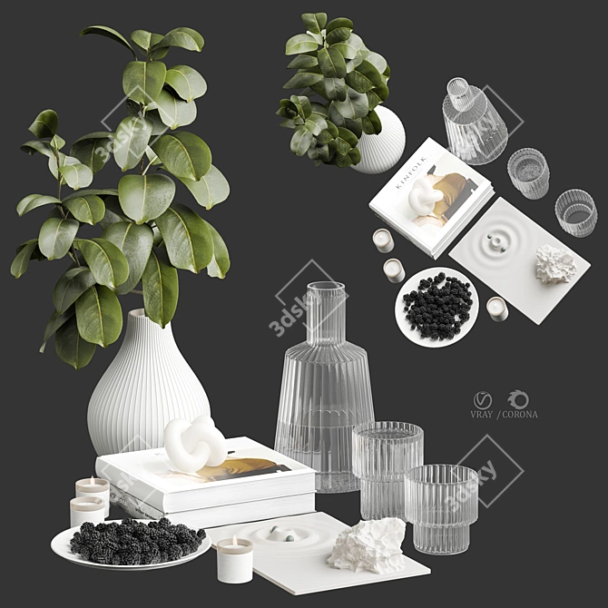 Elegant Decor Set 2015 Max 3D model image 1