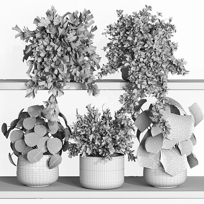 Modern Plant Shelf Display 3D model image 3