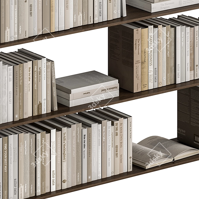 Sleek Minimalist Book Set 3D model image 3