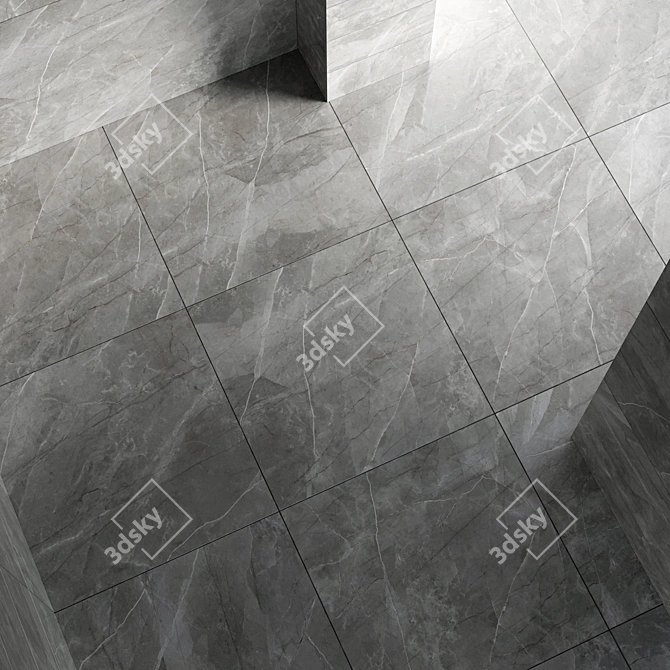 Luxury Gray Marble Materials Kit 3D model image 2