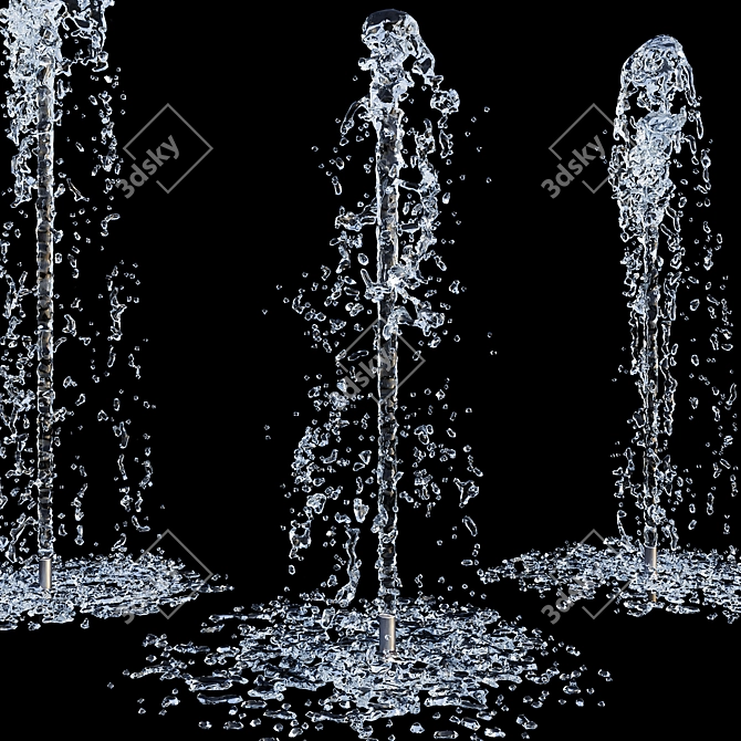 Day-Night Dancing Fountains Ensemble 3D model image 6