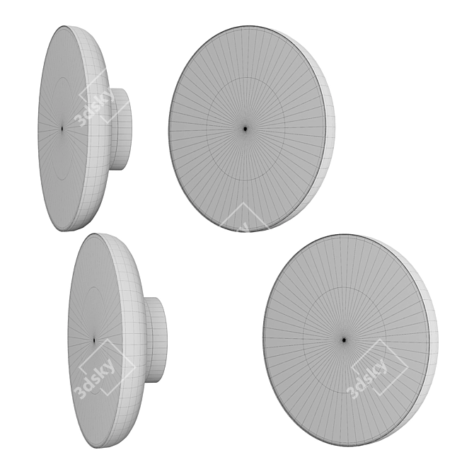 Designer Wall Light Circle Original 3D model image 3