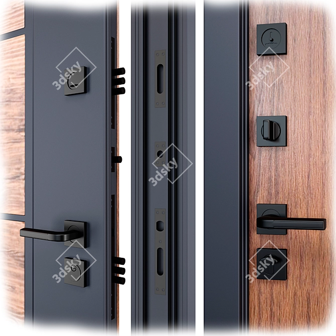 Bond Metal Entry Door (QDoors) 3D model image 2