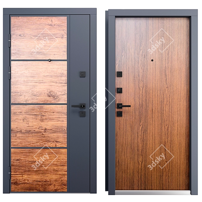 Bond Metal Entry Door (QDoors) 3D model image 3