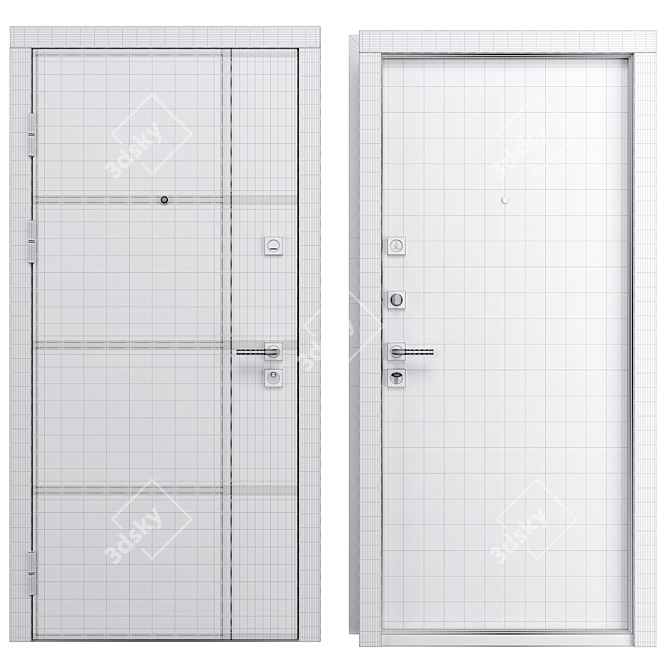 Bond Metal Entry Door (QDoors) 3D model image 4