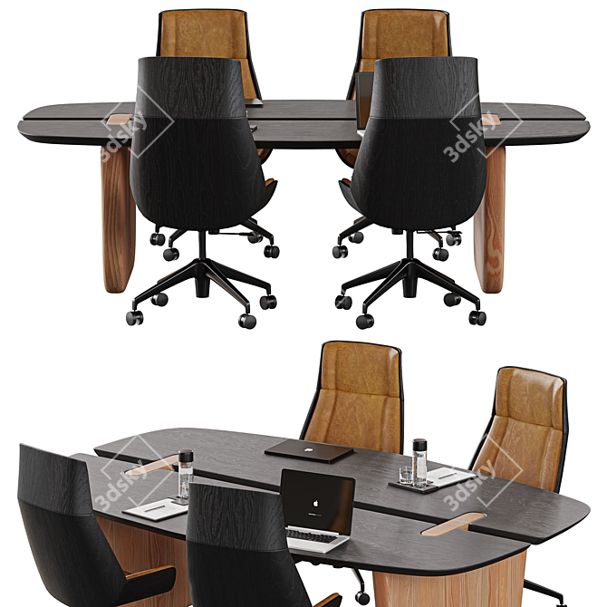 Modern Conference Table | Minimalistic Design 3D model image 2