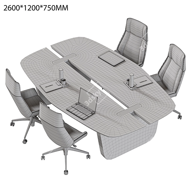 Modern Conference Table | Minimalistic Design 3D model image 7