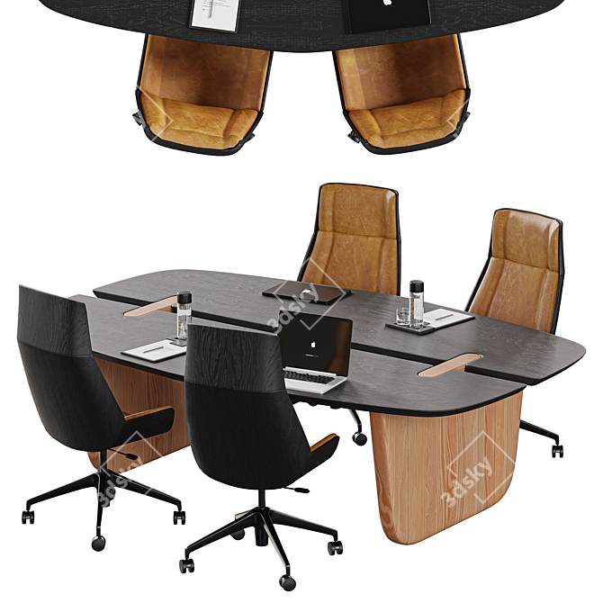 Modern Conference Table | Minimalistic Design 3D model image 11