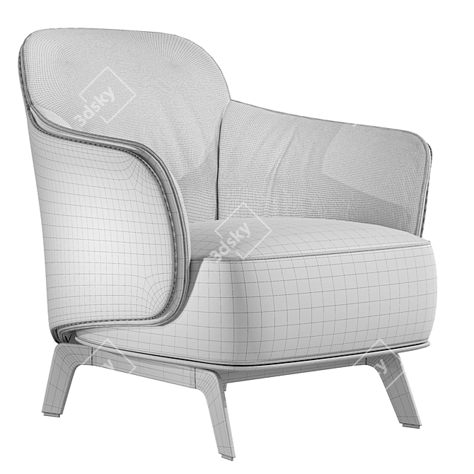 Elegant Poliform KAORI Chair 3D model image 2
