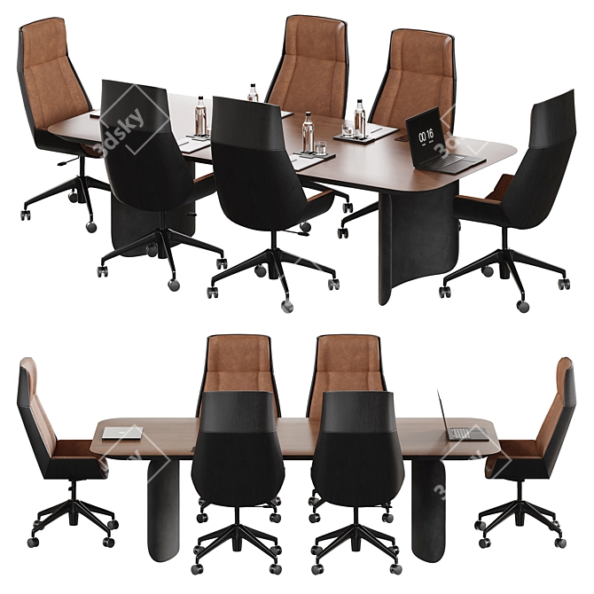 Modern Meeting Table with Style 3D model image 1