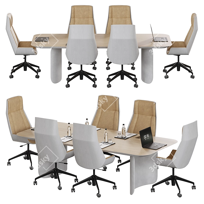 Modern Meeting Table with Style 3D model image 2