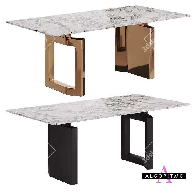 Marble Dining Table ALGORITMO-4012 3D model image 1