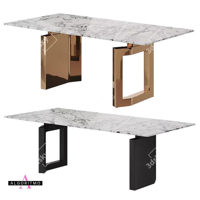 Marble Dining Table ALGORITMO-4012 3D model image 8