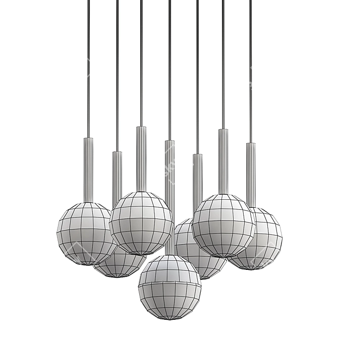 Sleek Model Suspension Light Fixture 3D model image 3