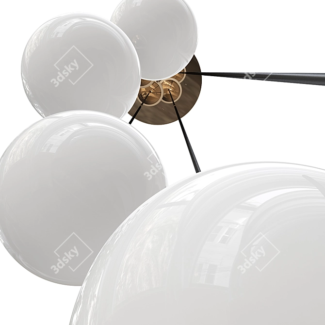 Globular 5-Light Pendant Fixture 3D model image 2