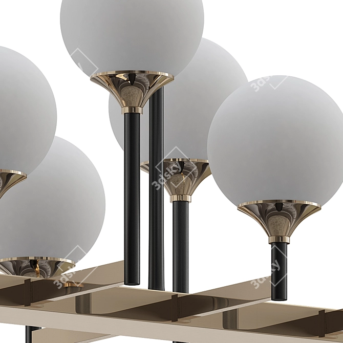 Luxe Modern Chandelier Ball Valley 3D model image 2