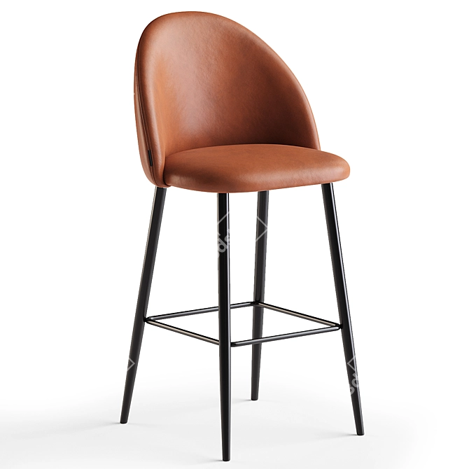 Paris Bar Stool: Modern Elegance 3D model image 2