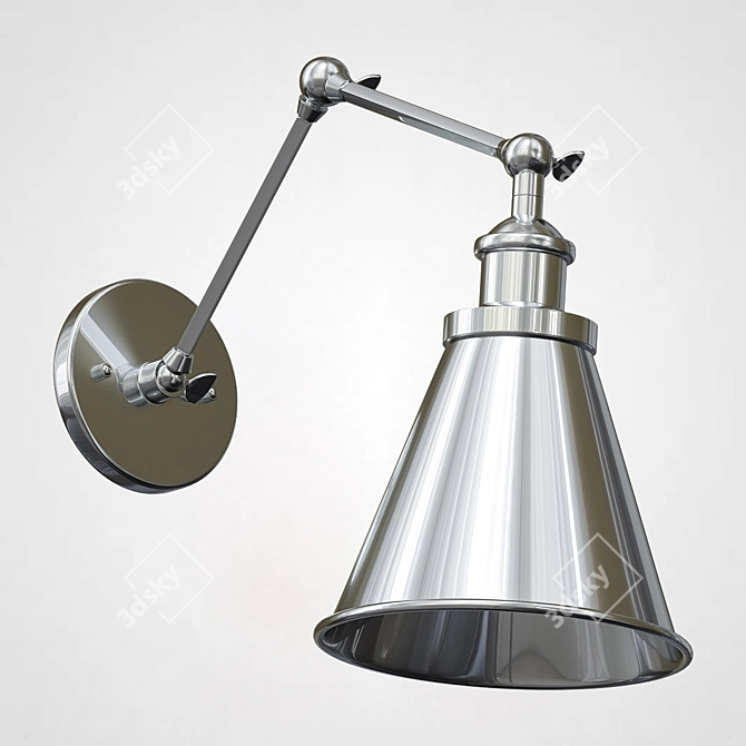 Silver II Library Sconce, ImperiumLoft 3D model image 2