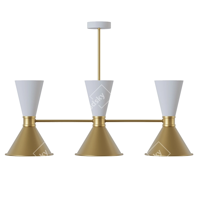 Elegant Dualight V3 Pendant Light 3D model image 6
