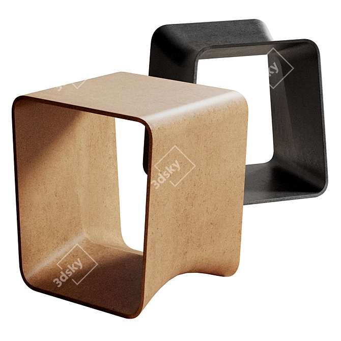 Ecal Stone Side Table 3D 3D model image 3