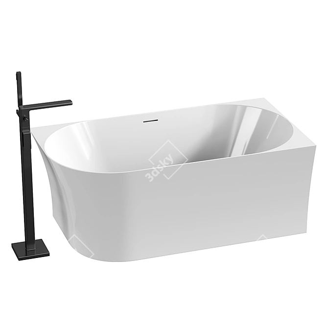 Abber AB9258-1.5 R 172x79 Acrylic Bathtub 3D model image 1