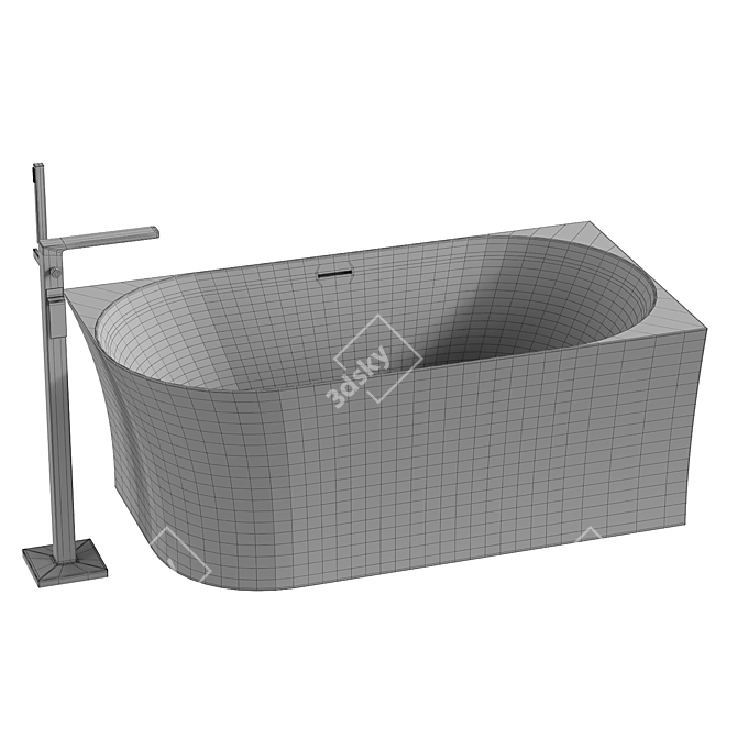 Abber AB9258-1.5 R 172x79 Acrylic Bathtub 3D model image 3