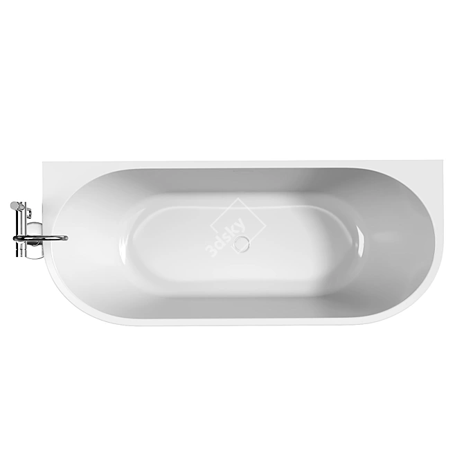 Modern Acrylic Abber Bath 170x80 3D model image 3