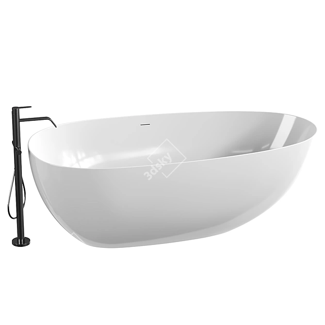 Abber AB9211 Acrylic Bathtub 170x80 3D model image 1