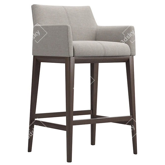 Elegant Carter Bar Chair 3D model image 1