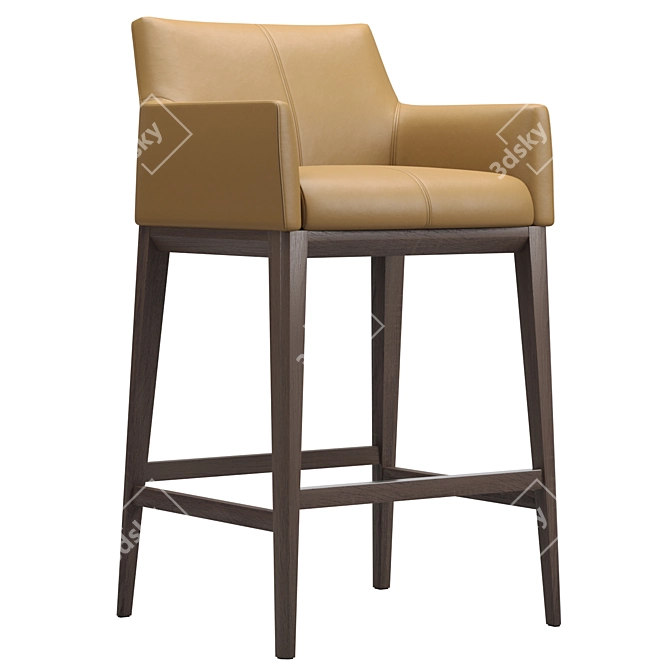 Elegant Carter Bar Chair 3D model image 2