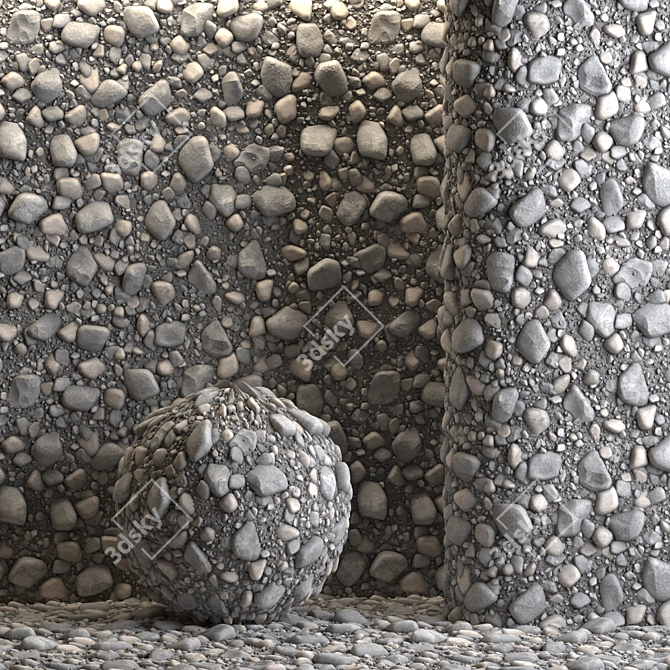 Rubble PBR Texture Pack 3D model image 1