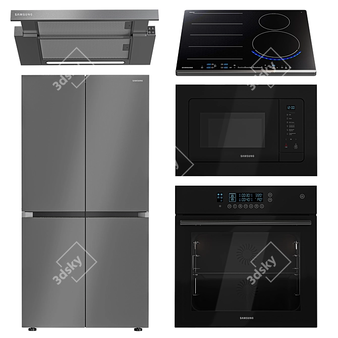 Samsung Kitchen Appliance Package 3D model image 1