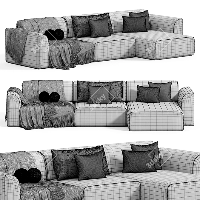 Bajvin Corner Sofa 2015 Model 3D model image 5