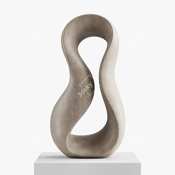 Modern Abstract Sculpture "Garo" by Klaus W. Rieck 3D model image 1
