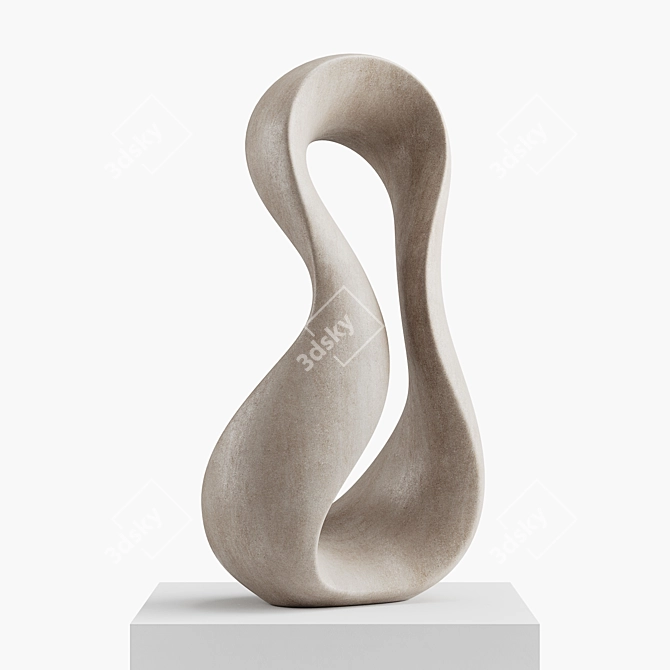 Modern Abstract Sculpture "Garo" by Klaus W. Rieck 3D model image 2