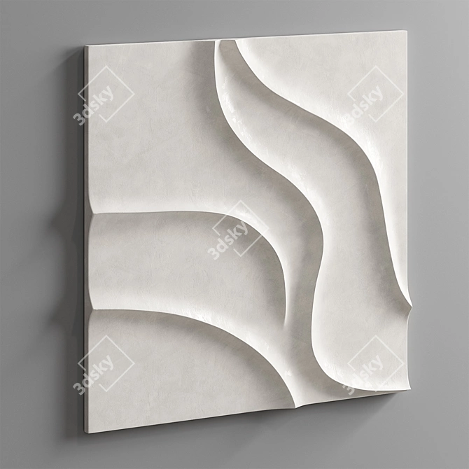 Modern Abstract 3D Wall Art 3D model image 3