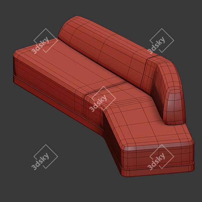 Luxury Champel Sofa by Zana 3D model image 3