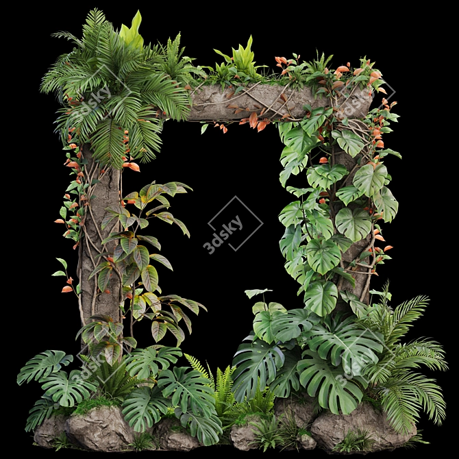 Botanical Greenery Assortment 1046 3D model image 1