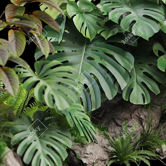 Botanical Greenery Assortment 1046 3D model image 2