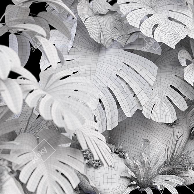 Botanical Greenery Assortment 1046 3D model image 5