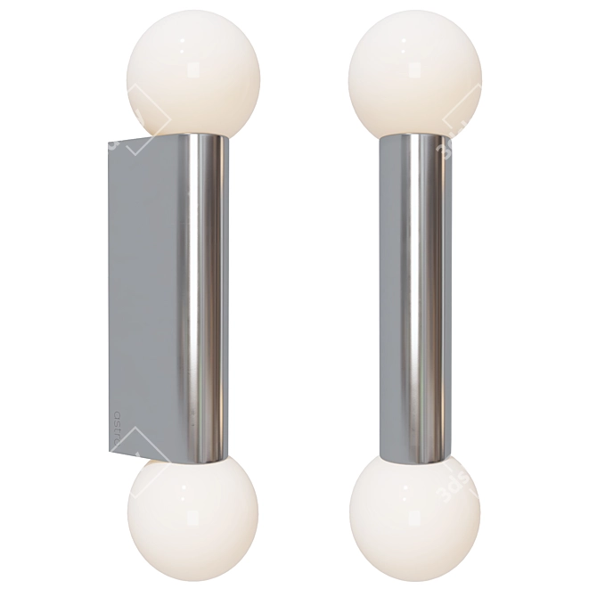 Modern Minimalist Ortona Twin Sconce 3D model image 3