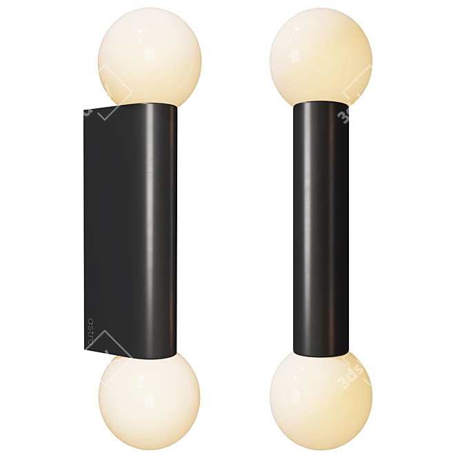 Modern Minimalist Ortona Twin Sconce 3D model image 4