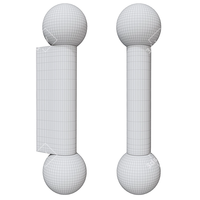 Modern Minimalist Ortona Twin Sconce 3D model image 5