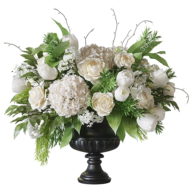 Modern Floral Decor Set 072 3D model image 8