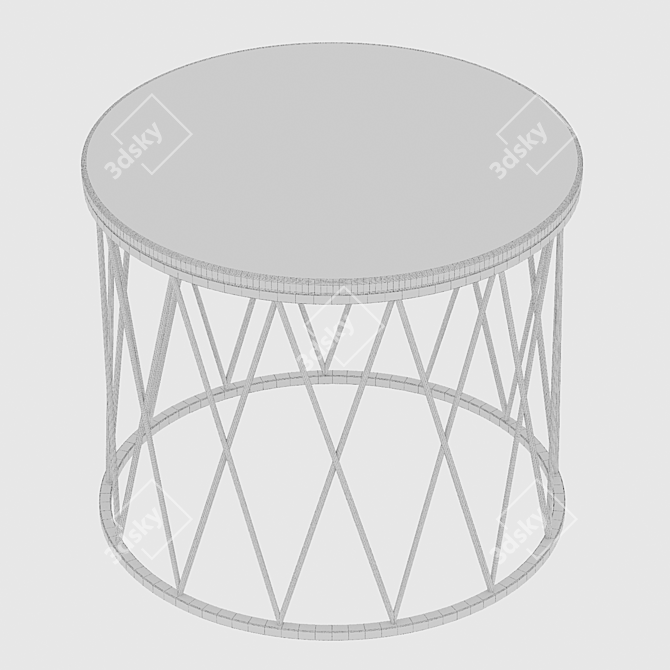 Modern White Touch Table 3D model image 3