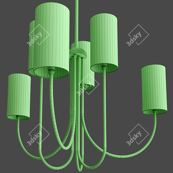 Harlem 10-Light Chandelier Fixture 3D model image 5