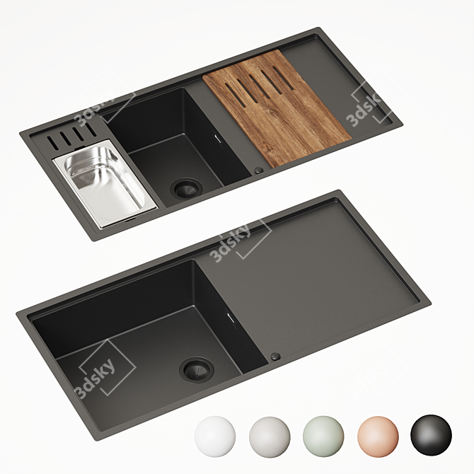 OMOIKIRI SINTESI 100 Sink: V-Ray Compatibility 3D model image 14